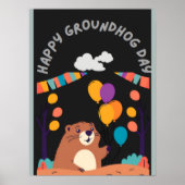 Groundhog Day Celebration: Schatten oder Schein? Poster (Vorne)