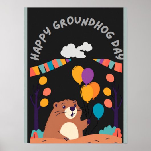 Groundhog Day Celebration: Schatten oder Schein? Poster (Vorne)
