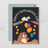 Groundhog Day Celebration: Schatten oder Schein? Postkarte (Vorne/Hinten)