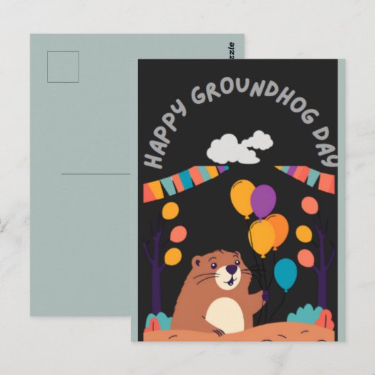Groundhog Day Celebration: Schatten oder Schein? Postkarte (Vorne/Hinten)