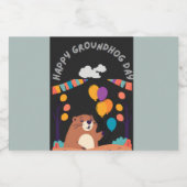 Groundhog Day Celebration: Schatten oder Schein? Schaumweinetikett (Einzelnes Label)