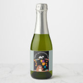 Groundhog Day Celebration: Schatten oder Schein? Schaumweinetikett (Vorderseite)