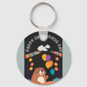 Groundhog Day Celebration: Schatten oder Schein? Schlüsselanhänger (Vorderseite)