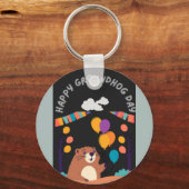 Groundhog Day Celebration: Schatten oder Schein? Schlüsselanhänger (Vorderseite)