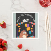 Groundhog Day Celebration: Schatten oder Schein? Serviette (Beispiel)