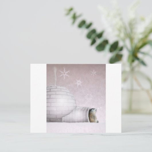 Groundhog Day - Chillin' im Iglu Postkarte (Stehend Vorderseite)