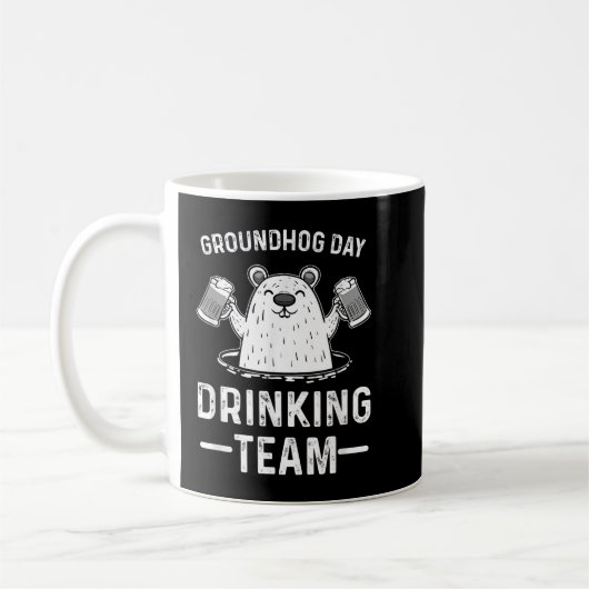 Groundhog Day Drinks Woodchuck 2. Februar Kaffeetasse (Links)