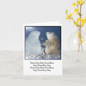 Groundhog Day-Eis-Skulptur Karte (Gelbe Blume)