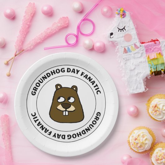 Groundhog Day Fanatic Pappteller (Party)