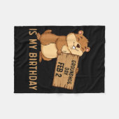 Groundhog Day February 2 Is My Birthday Happy Grou Fleecedecke (Vorderseite (Horizontal))