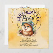 Groundhog Day feiern mit Spaß Save The Date (Vorne/Hinten)