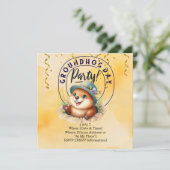 Groundhog Day feiern mit Spaß Save The Date (Stehend Vorderseite)