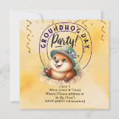 Groundhog Day feiern mit Spaß Save The Date (Vorderseite)