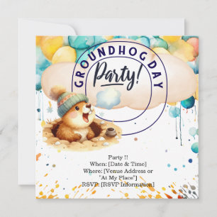 Groundhog Day feiern mit Spaß Save The Date