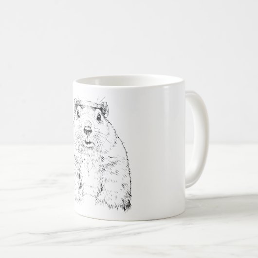 Groundhog Day Funny February Tierprognose Kaffeetasse (VorderseiteRechts)
