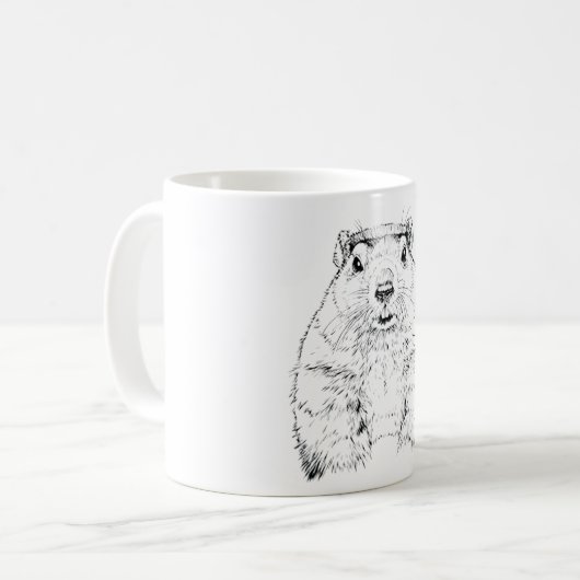 Groundhog Day Funny February Tierprognose Kaffeetasse (Vorderseite Links)