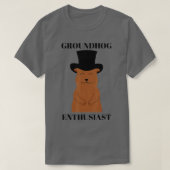 Groundhog Day Funny Shadow Winter Spring Groundhog T-Shirt (Design vorne)