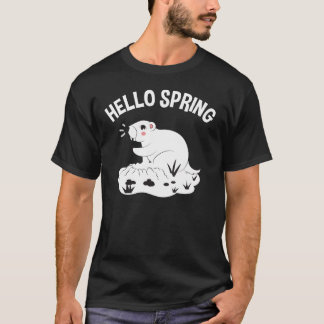 Groundhog Day Geschenke Hallo Frühling 52 T-Shirt