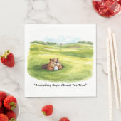 Groundhog Day Golfer Winter Golf Holiday Serviette (Beispiel)