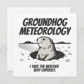Groundhog Day Groundhog Meteorologie Feiertagskarte