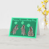 Groundhog Day-Gruß-Karte Karte (Gelbe Blume)