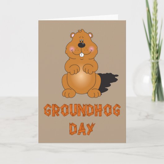 GROUNDHOG DAY-GRUSS-KARTE KARTE (Vorderseite)