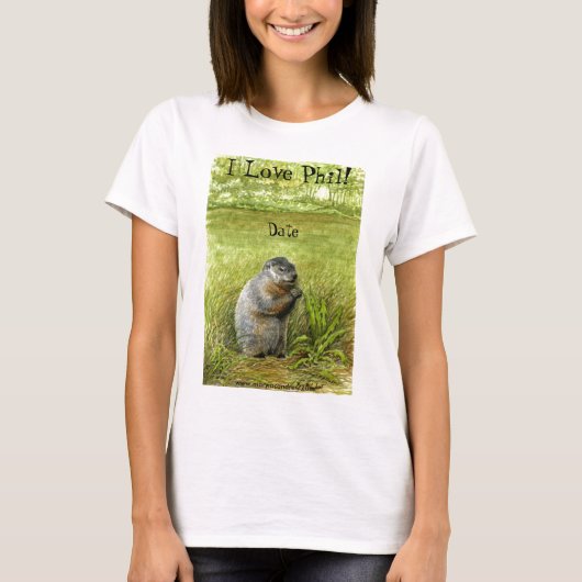 Groundhog Day "I Liebe Phil" Langärmeliger T - Shi T-Shirt (Vorderseite)