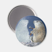 Groundhog Day Ice Skulptur Magnet (Vorderseite/Rückseite)