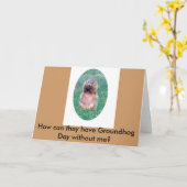 Groundhog Day Karte (Gelbe Blume)