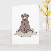 Groundhog Day Karte (Gelbe Blume)