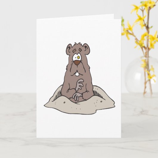 Groundhog Day Karte (Gelbe Blume)