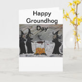 Groundhog Day Karte (Gelbe Blume)