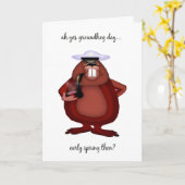 Groundhog Day-Karte - Spaß-Groundhog Day-Karte Karte (Gelbe Blume)