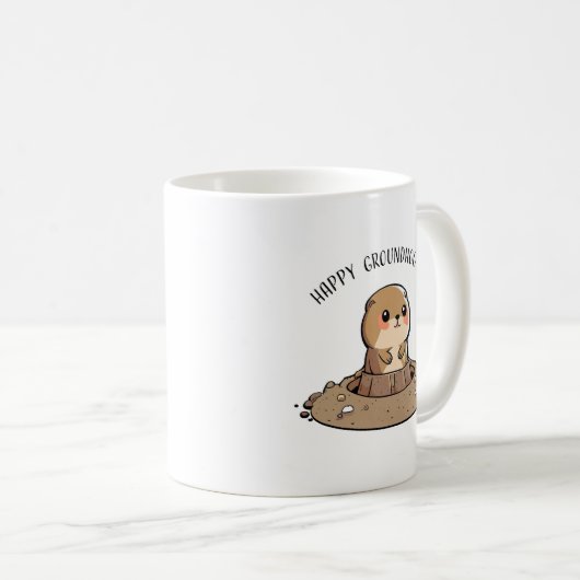 Groundhog Day Kawaii Tasse (VorderseiteRechts)