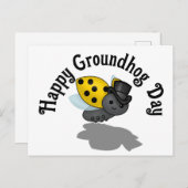 Groundhog Day Ladybug T - Shirt Postkarte (Vorne/Hinten)