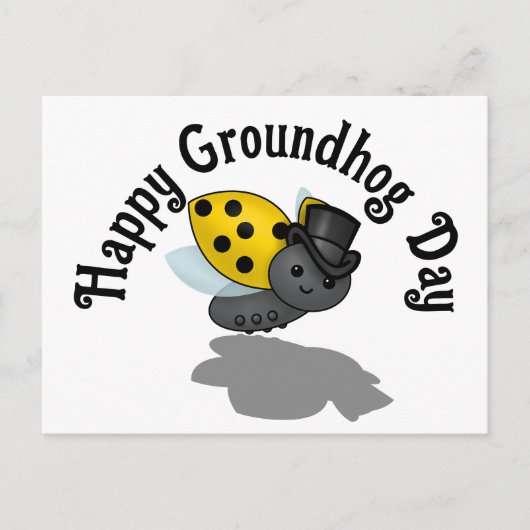 Groundhog Day Ladybug T - Shirt Postkarte (Vorderseite)