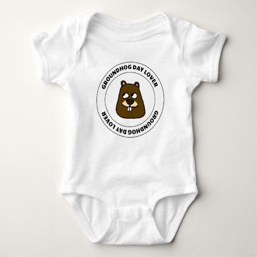 Groundhog Day Lover Baby Strampler (Vorderseite)