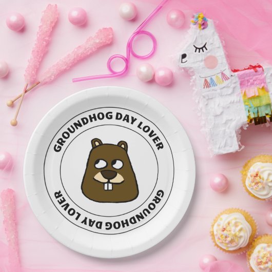 Groundhog Day Lover Pappteller (Party)