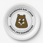 Groundhog Day Lover Pappteller (Vorderseite)