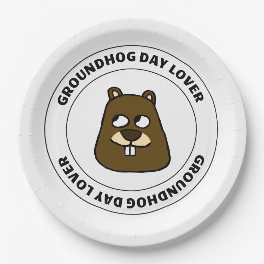 Groundhog Day Lover Pappteller (Vorderseite)