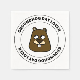Groundhog Day Lover Serviette