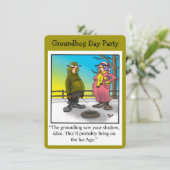 Groundhog Day Party Humorale Einladungen (Stehend Vorderseite)