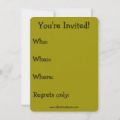 Groundhog Day Party Humorale Einladungen (Rückseite)