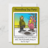 Groundhog Day Party Humorale Einladungen (Vorderseite)