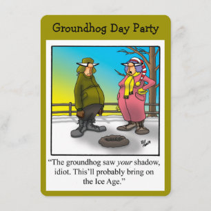 Groundhog Day Party Humorale Einladungen