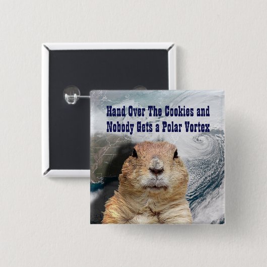 Groundhog Day Polar Vortex Button (Vorne & Hinten)