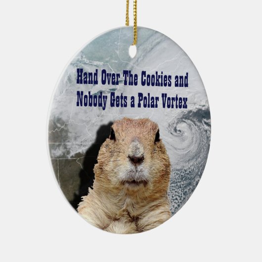Groundhog Day Polar Vortex Keramik Ornament (Rechts)