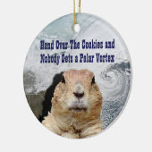 Groundhog Day Polar Vortex Keramik Ornament (Links)