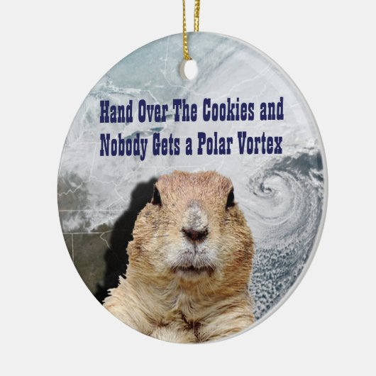 Groundhog Day Polar Vortex Keramik Ornament (Links)