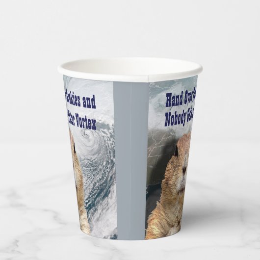 Groundhog Day Polar Vortex Pappbecher (Rechts)